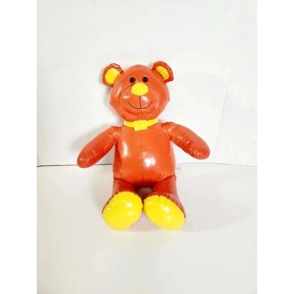 Crayola Binney & Smith Doodle Scribble Bear Plush Pleather Orange & Yell…